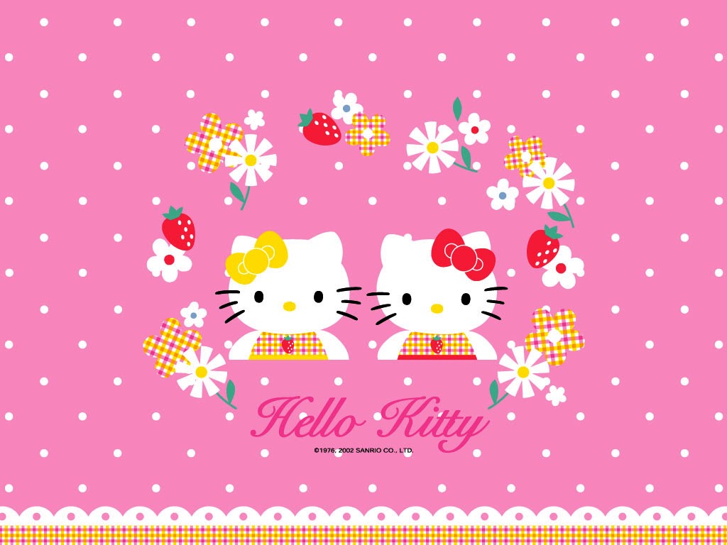 Mimmy and Hello Kitty: Wallpaper Mimmy and Hello Kitty Sisters