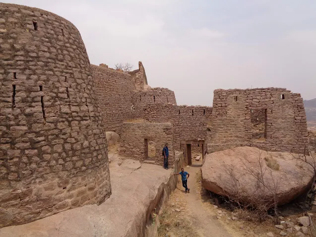 Ashok and Datta in the middle of the Boa belly trek - the madakasira trek