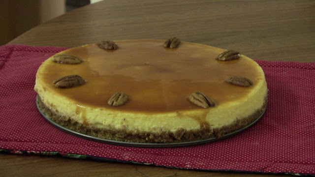 Caramel and Pecans in My Cheesecake