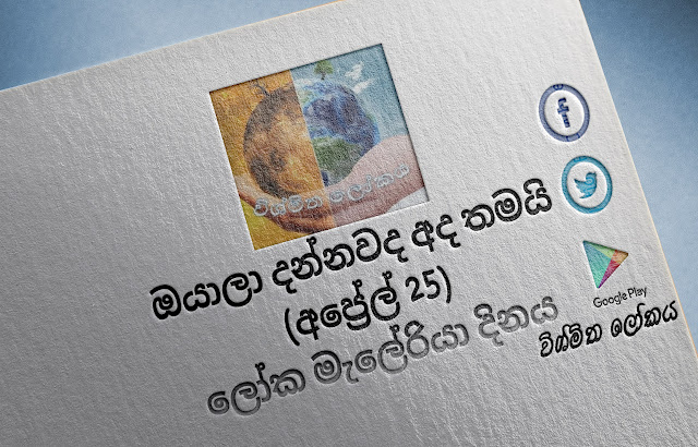 දවසේ වැදගත්කම - අප්‍රේල් 25 ලෝක මැලේරියා දිනය (Significance Of The Day - April 25 World Malaria Day) - Your Choice Way