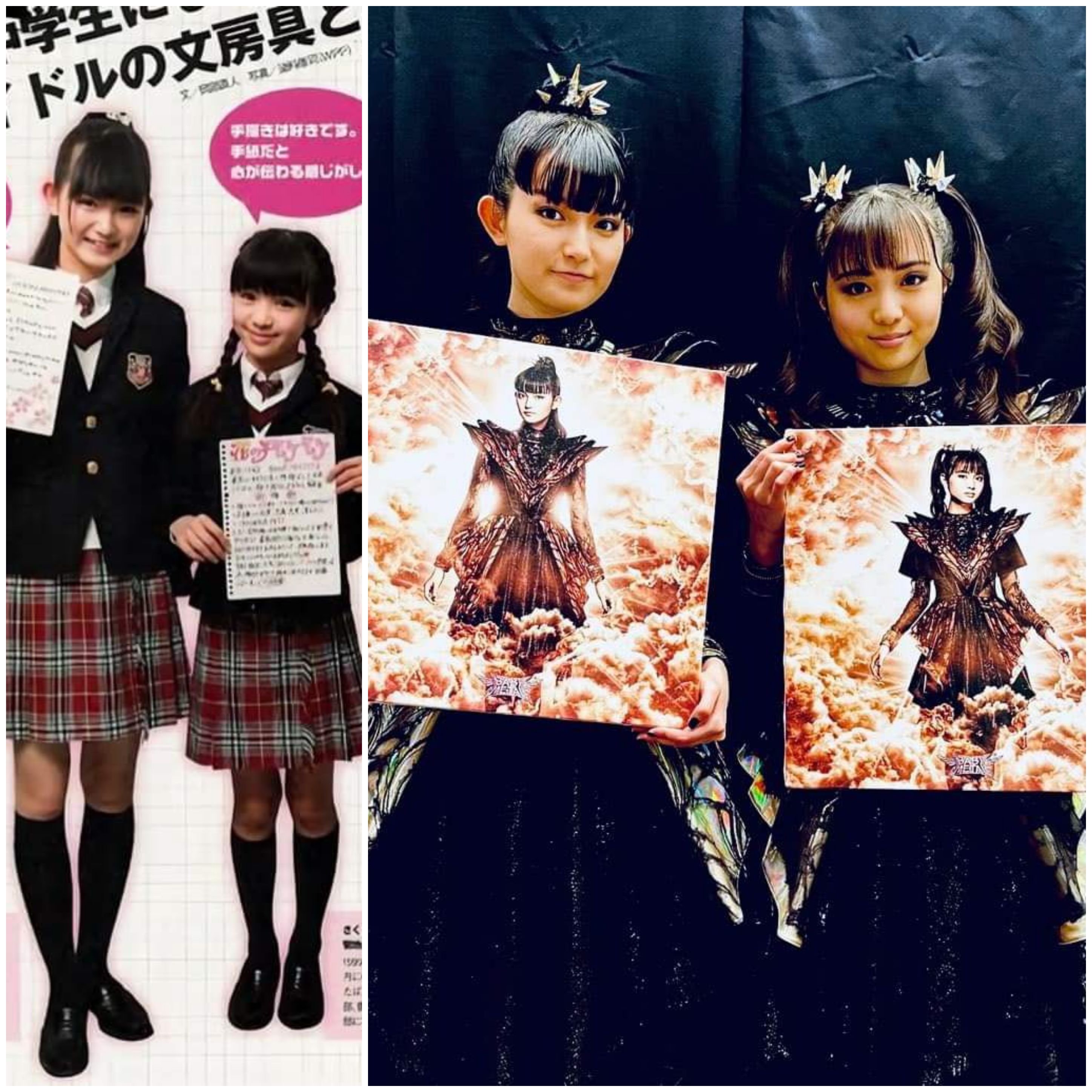 Suzuka and Moa turning into SU-METAL and MOAMETAL