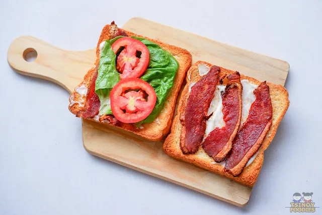 BLT sandwich duck bacon