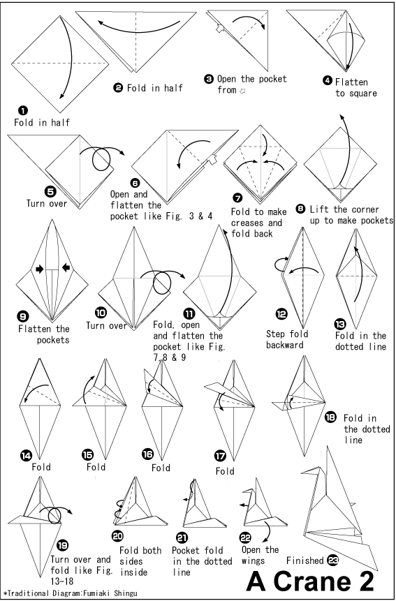 දොඹකරනයක් හදමු (Origami Crane) - Your Choice Way