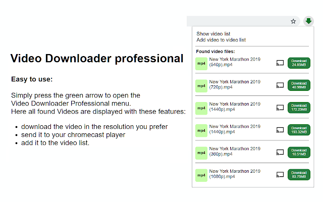 إضافات كروم لتحميل وحفظ الفيديوهات - Video Downloader professional (startpage24.com)