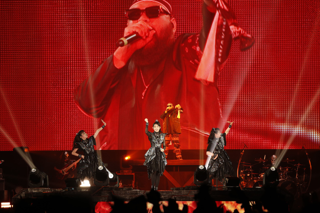 BABYMETAL performing PA PA YA with F.Hero at Yokohama Arena