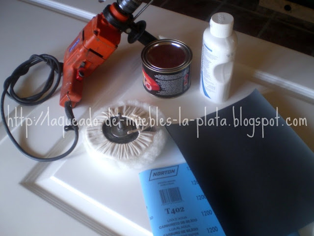 pulir trabajos de pintura con taladro electrico y pasta de ´pulir