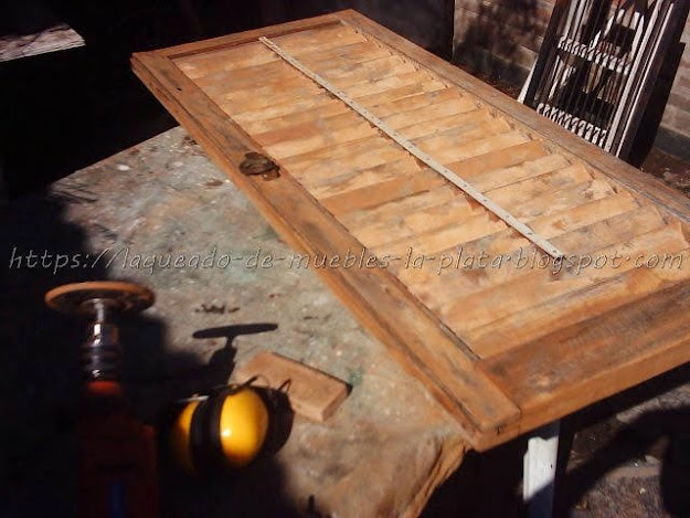 quitar barniz con lijadora