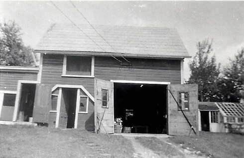 Barn at 24 Center Street, Leeds, MA, around 1937