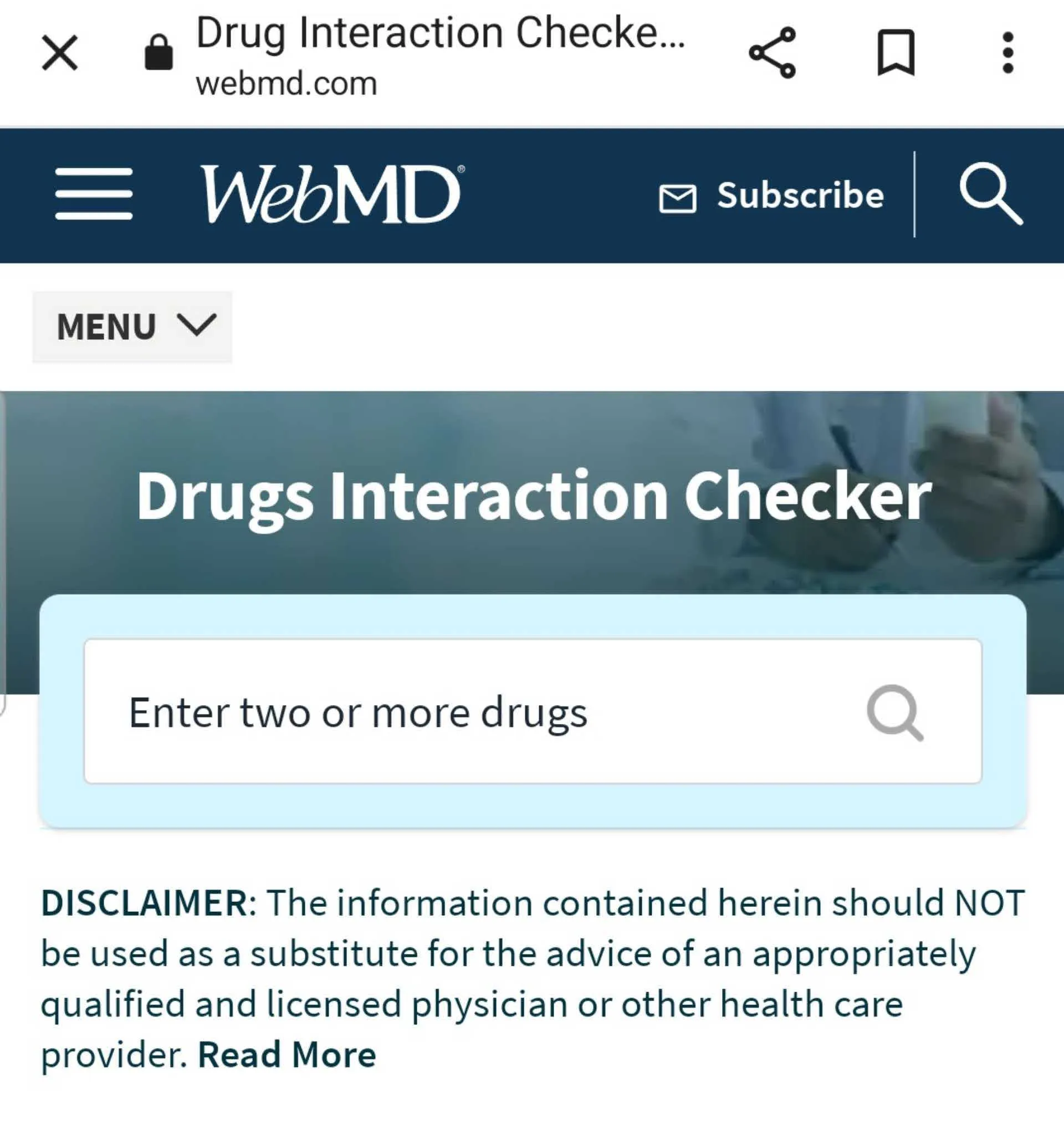 Drug Interaction Checker