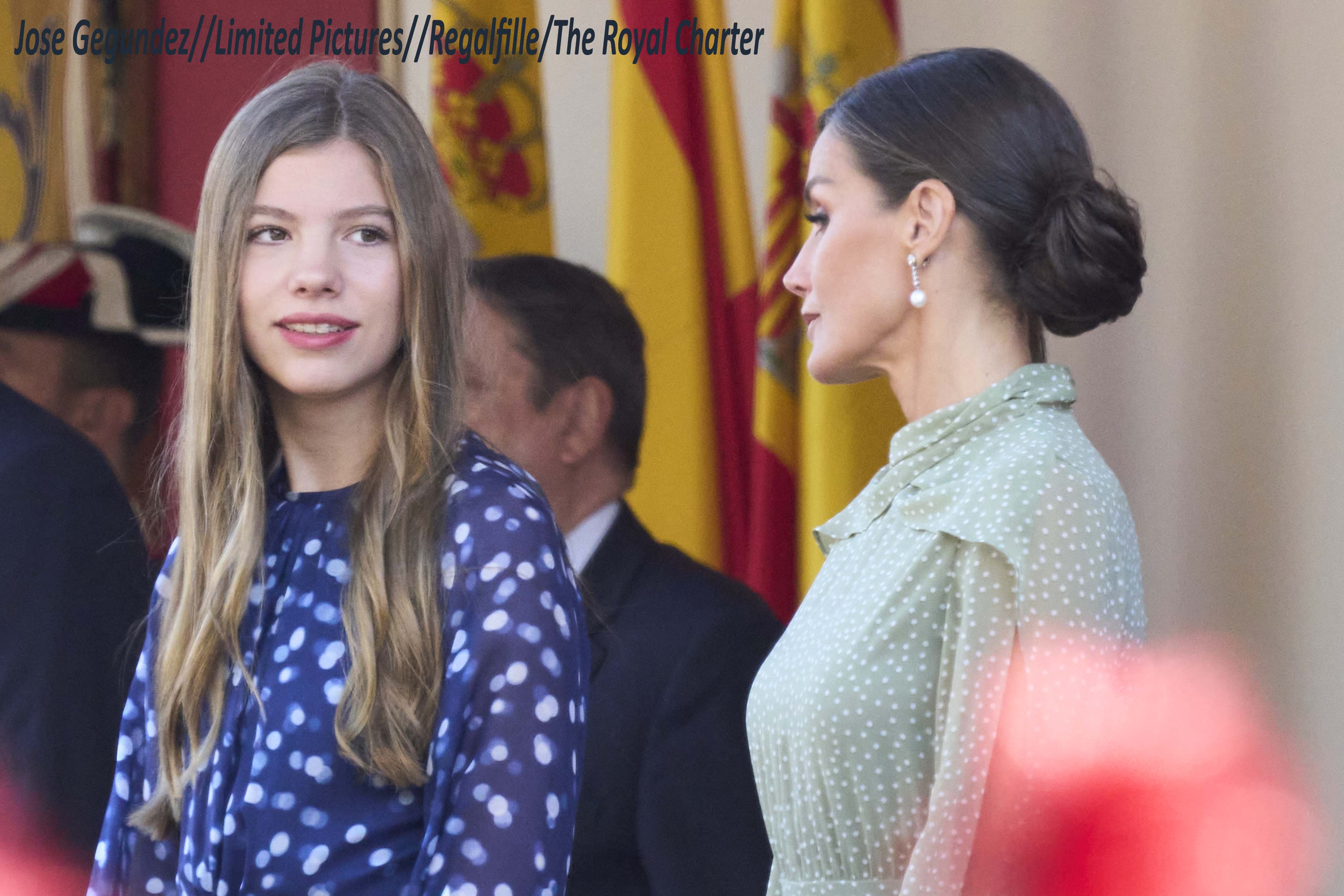 Princess Sofia of Spain watched the National Day Parade with her parents