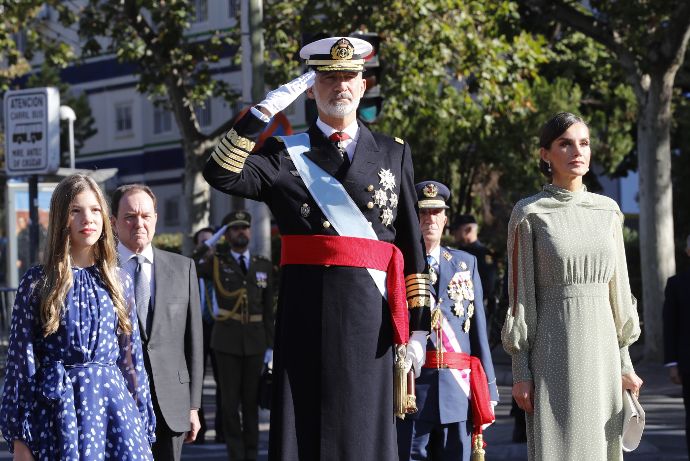 Infanta Sofia attended National Day celebrations with her Parents King Felipe VI and Queen Letizia