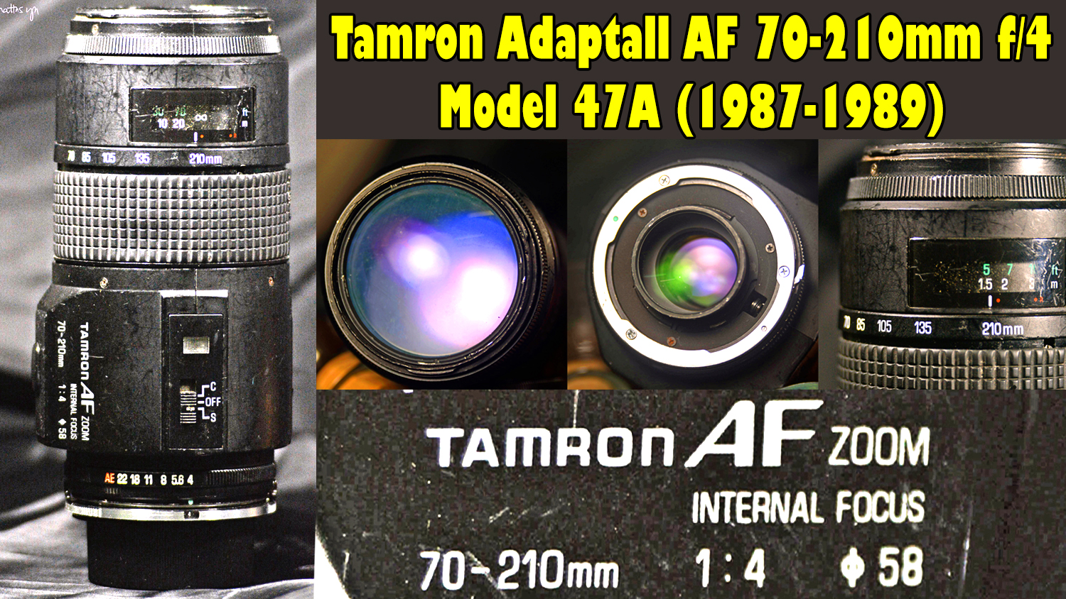 RARE LENS! Tamron Adaptall AF 70-210mm f/4 (Model 47A, 1987-1989)