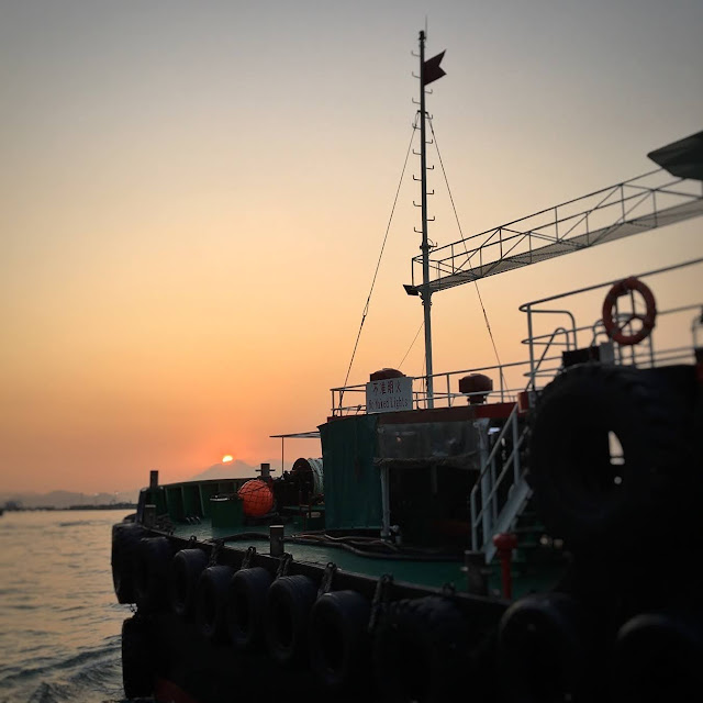 hong kong, Harbour, Sunset, 香港,海港,日落, ship