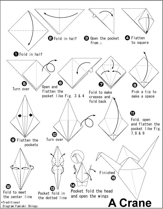 ක්‍රෙන්ව හදමු (Origami Crane) - Your Choice Way