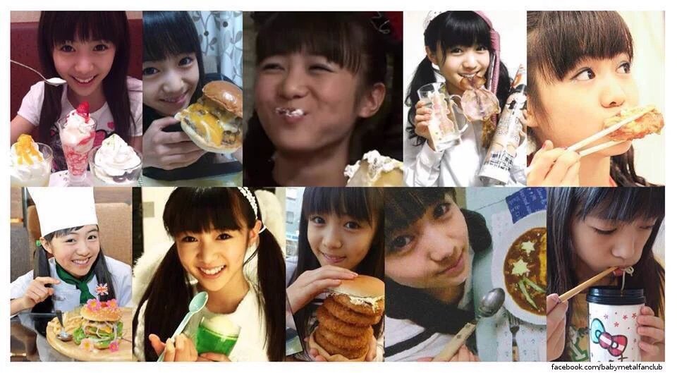 Kikuchi Moa enjoying food