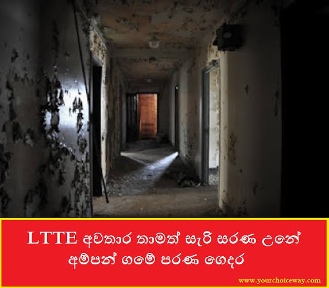 LTTE අවතාර තාමත් සැරි සරණ උනේ අම්පන් ගමේ පරණ ගෙදර - Your Choice Way