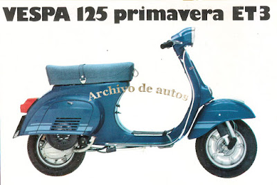 Vespa Primavera versiones, importada Argentina