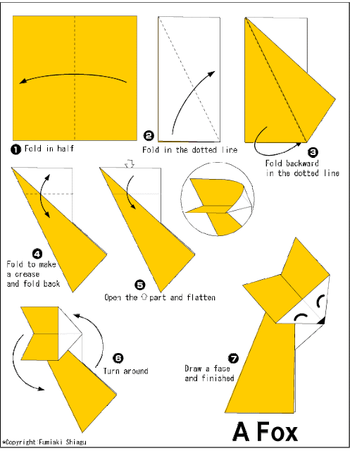 නරියෙකු හදමු (Origami Fox) - Your Choice Way