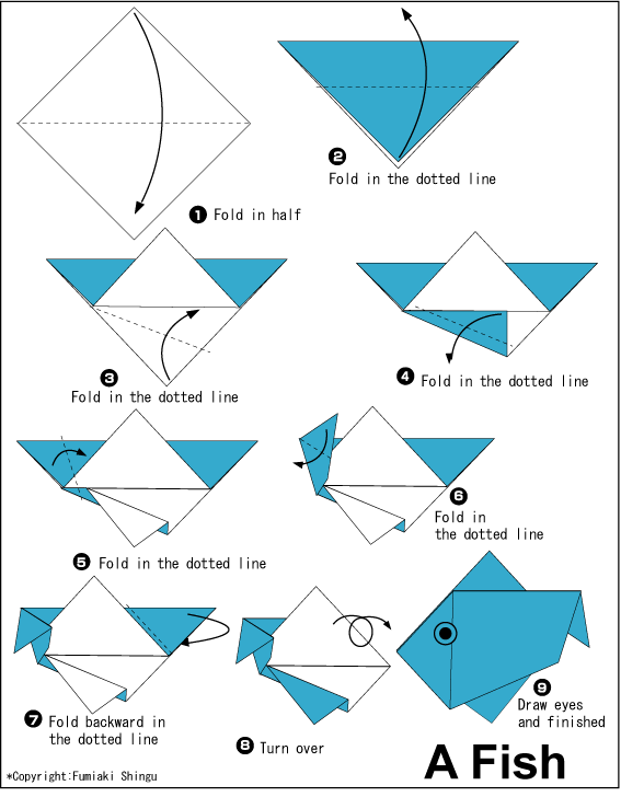 මාළුවෙකු හදමු (Origami Fish) - Your Choice Way