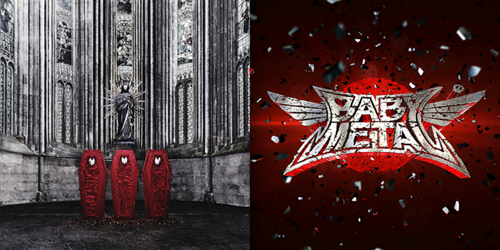 Promotional imagery for BABYMETAL album with coffins