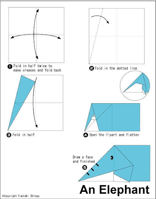 අලියෙක්ව හදමු (Origami Elephant) - Your Choice Way