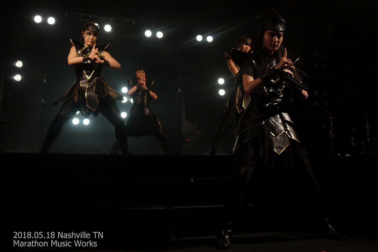 BABYMETAL performing during the Dark Side