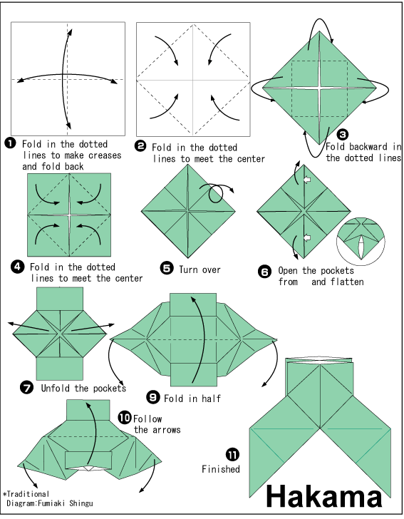 හකාමා එකක් හදමු (Origami Hakama) - Your Choice Way