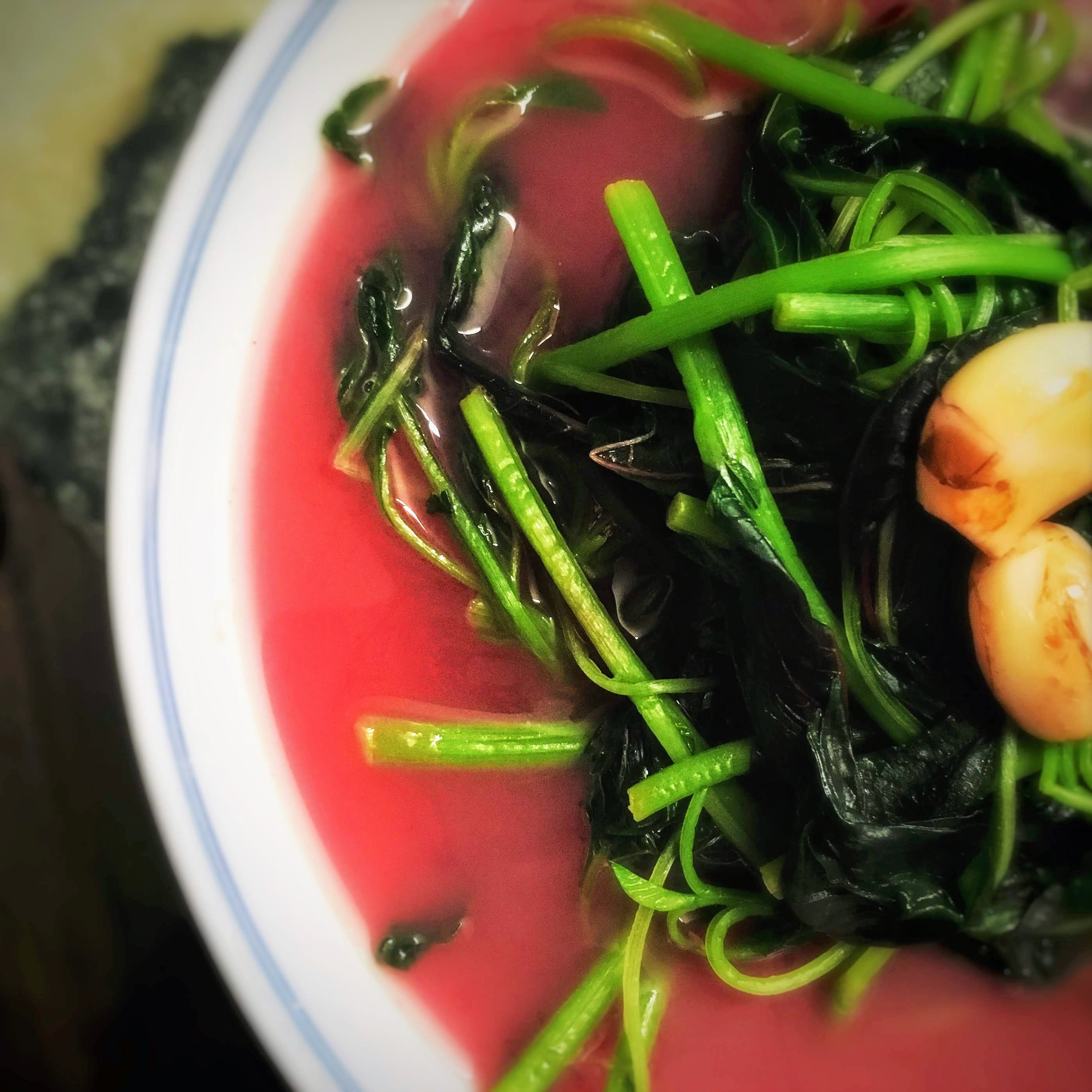 Chinese, recipe, Amaranth, Soup, easy,  紅莧菜, 湯